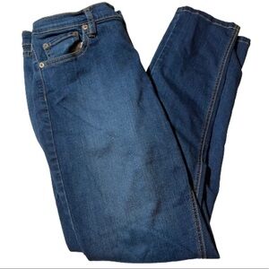 Free People Hi Rise Stretchy Blue Denim Jeans Size 30 Medium Wash